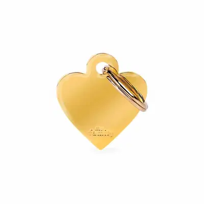 SMALL HEART MEDAGLIETTA PER COLLARE IN OTTONE DORATO SMALL HEART MEDAGLIETTA PER COLLARE IN OTTONE DORATO