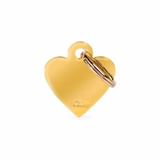 SMALL HEART MEDAGLIETTA PER COLLARE IN OTTONE DORATO