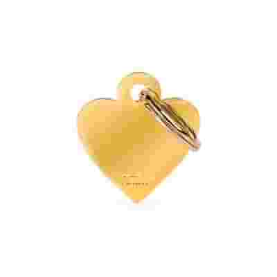 SMALL HEART MEDAGLIETTA PER COLLARE IN OTTONE DORATO