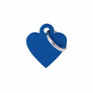 SMALL HEART MEDAGLIETTA PER COLLARE IN ALLUMINIO BLUE