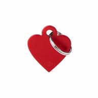 SMALL HEART MEDAGLIETTA PER COLLARE IN ALLUMINIO RED