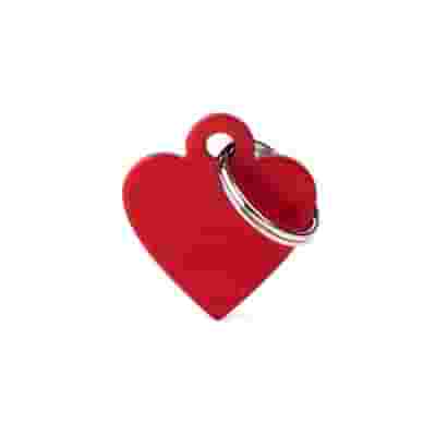 SMALL HEART MEDAGLIETTA PER COLLARE IN ALLUMINIO RED