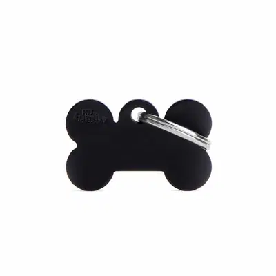 SMALL BONE MEDAGLIETTA PER COLLARE IN ALLUMINIO BLACK SMALL BONE MEDAGLIETTA PER COLLARE IN ALLUMINIO BLACK
