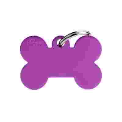 BIG BONE MEDAGLIETTA PER COLLARE IN ALLUMINIO PURPLE