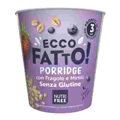 NUTRIFREE ECCO FATTO PORRIDGE FRAGOLE E MIRTILLI 50 G