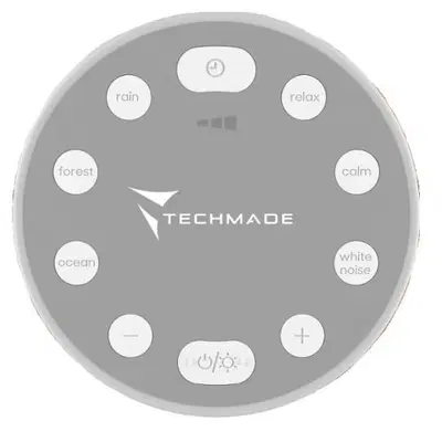 TECHMADE SPEAKER SUONI BIANCHI CON LED ANTI-STRESS PER BAMBINI E ADULTI TECHMADE SPEAKER SUONI BIANCHI CON LED ANTI-STRESS PER BAMBINI E ADULTI