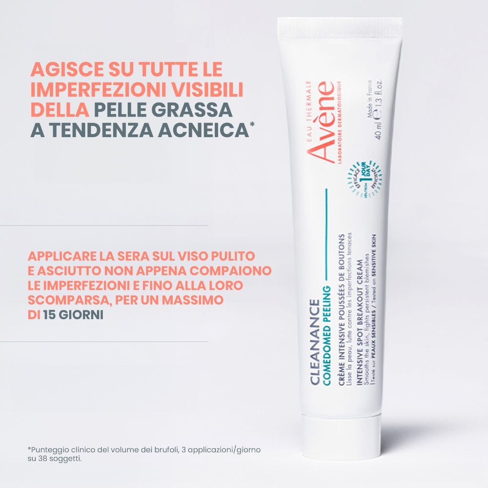 Eau Thermale Avène Cleanance Comedomed Peeling Crema Intensiva Imperfezioni, Riduce le imperfezioni dal 1° giorno, Pelle a tendenza acneica, 40ml 