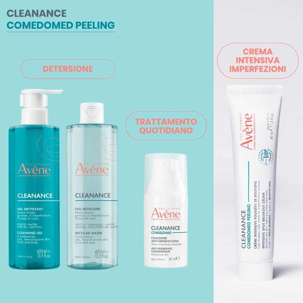 Eau Thermale Avène Cleanance Comedomed Peeling Crema Intensiva Imperfezioni, Riduce le imperfezioni dal 1° giorno, Pelle a tendenza acneica, 40ml 