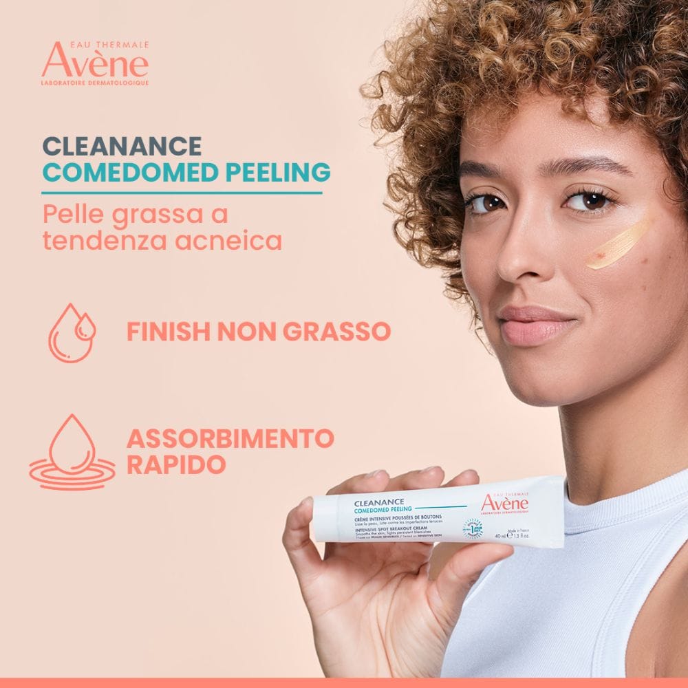 Eau Thermale Avène Cleanance Comedomed Peeling Crema Intensiva Imperfezioni, Riduce le imperfezioni dal 1° giorno, Pelle a tendenza acneica, 40ml 