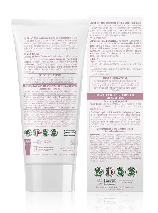EQUILIBRA ROSA IALURONICA CREMA CORPO IDRATANTE 48H 150 ML