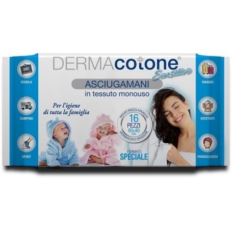 Dermacotone Sensitive Asciugamani Speciale 80 X40 Cm 16 Pezzi