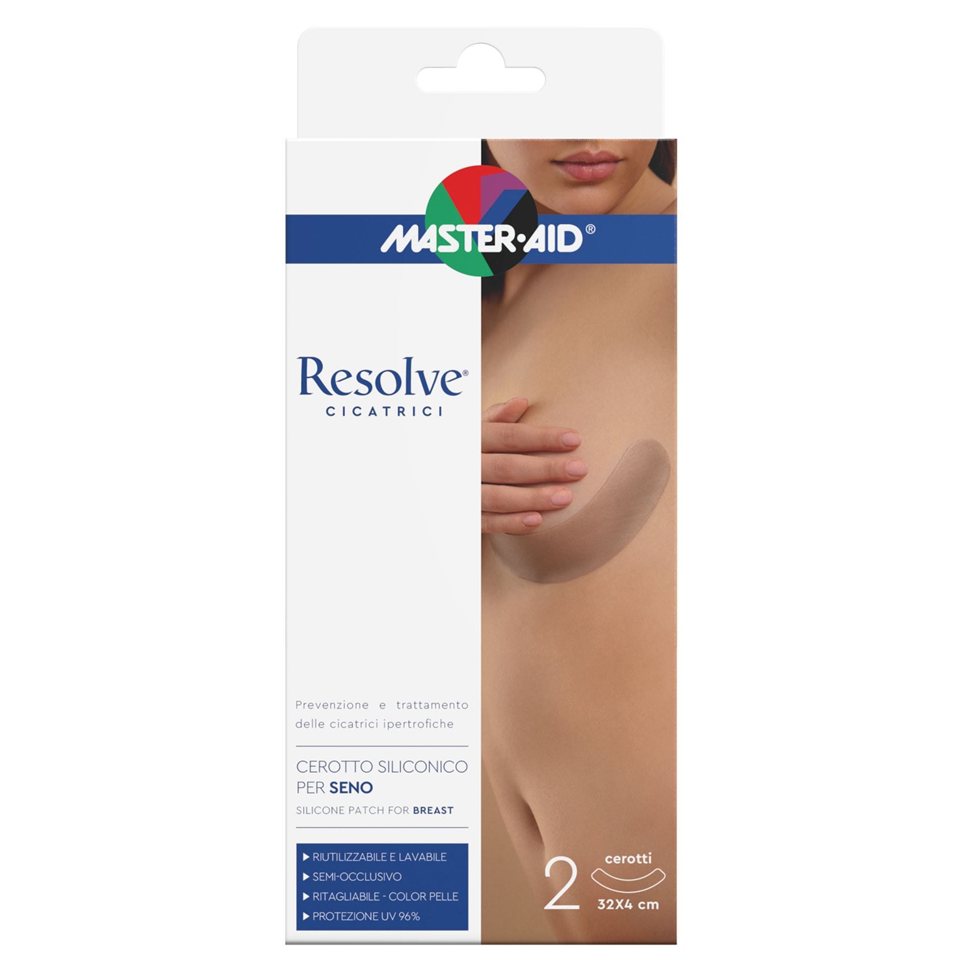 Cerotto Siliconico Seno Master Aid Resolve 32 X4 Cm 2 Pezzi
