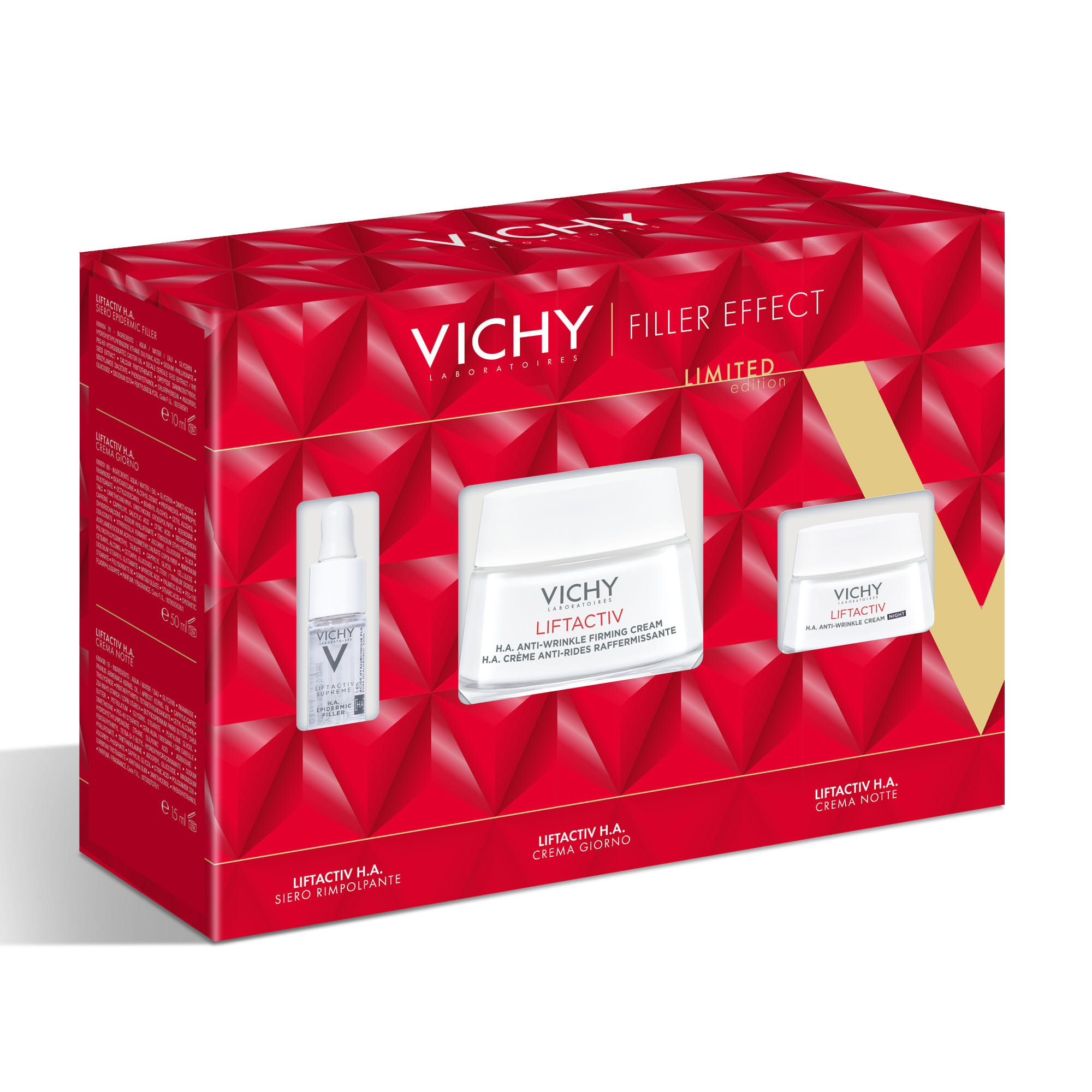 LIFTACTIV HA COFANETTO NATALE 2024 1 LIFTACTIVE SUPREME PELLI NORMALI MISTE 50 ML + 1 LIFT SUPREME HA EPIDERMIC FILL 10 ML + ECH LIFT SUPREME NOTTE 15 ML