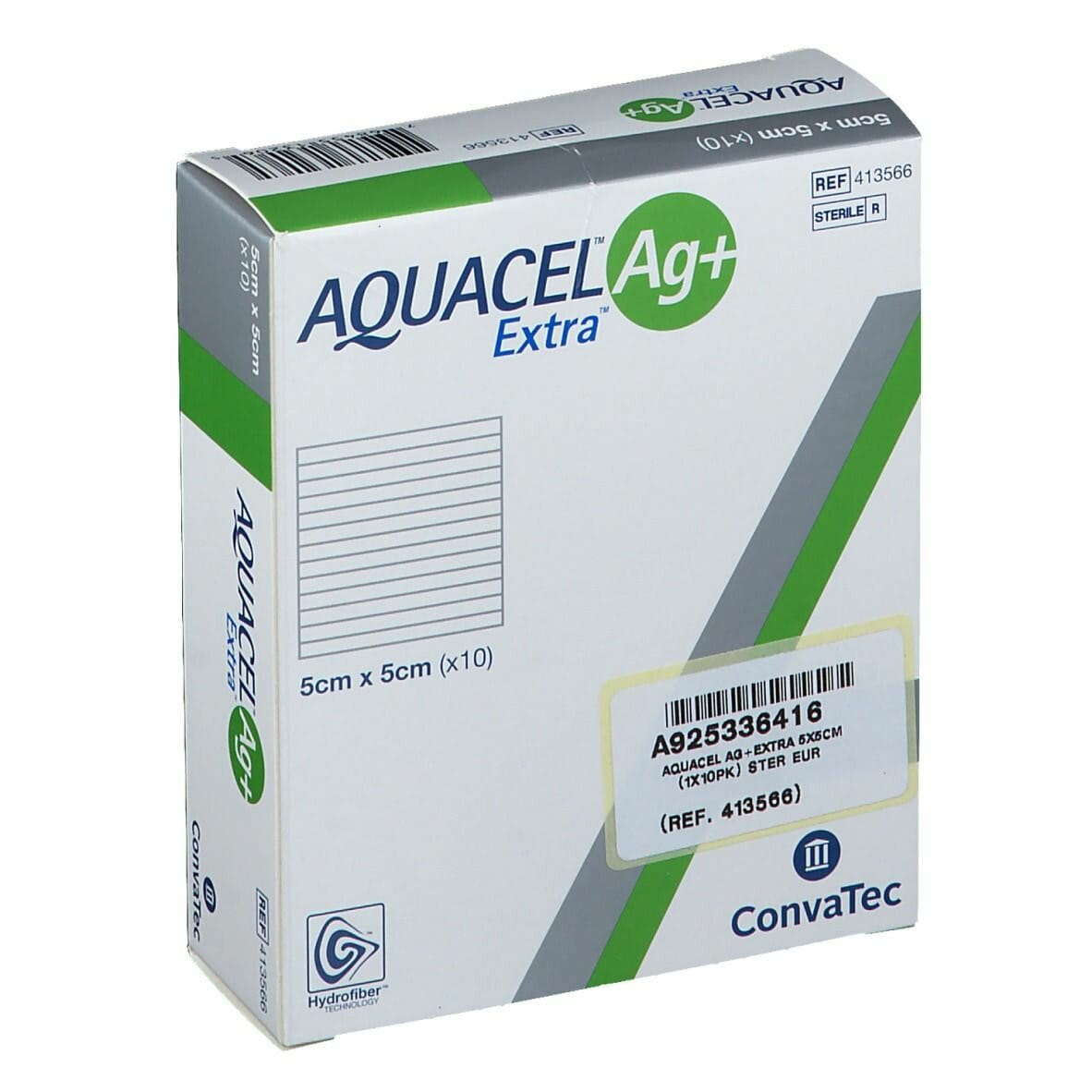 Medicazione In Hydrofiber E Ioni Argento Aquacel Ag+ Extra 5 X5 Cm 10 Pezzi