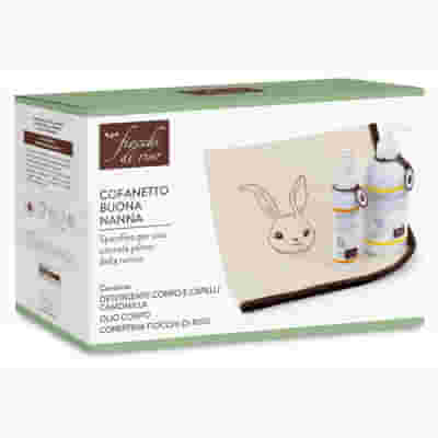 FIOCCHI DI RISO COFANETTO BUONA NANNA DETERGENTE CORPO E CAPELLI CAMOMILLA 400 ML + OLIO CORPO 140 ML