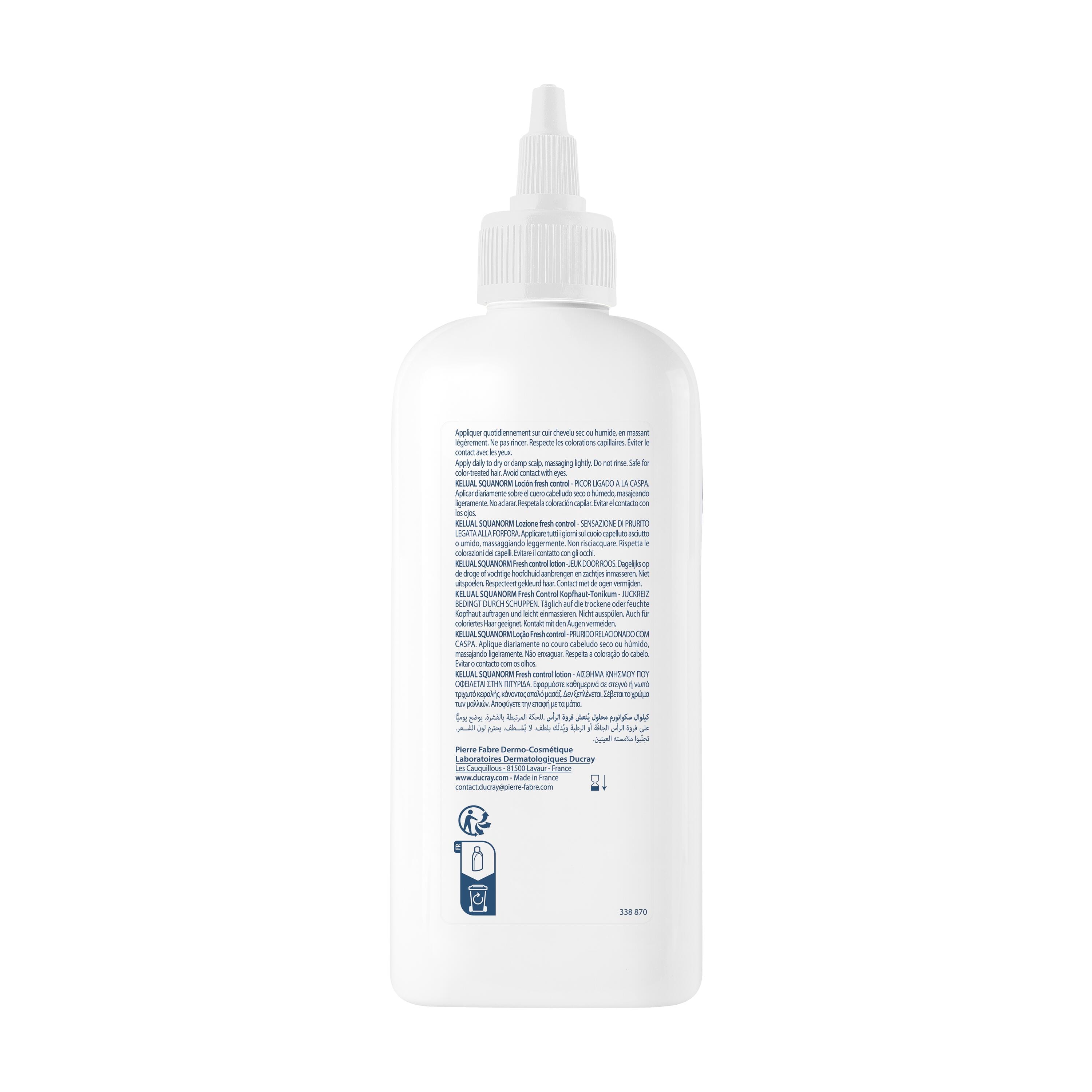 Ducray Kelual Squanorm Fresh Control Lozione, Elimina la Forfora e  Lenisce la Sensazione di Prurito, 200ml 