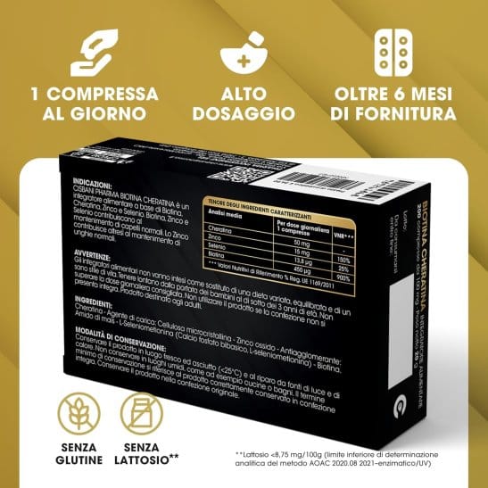 BIOTINA CHERATINA 200 COMPRESSE CISBANI PHARMA