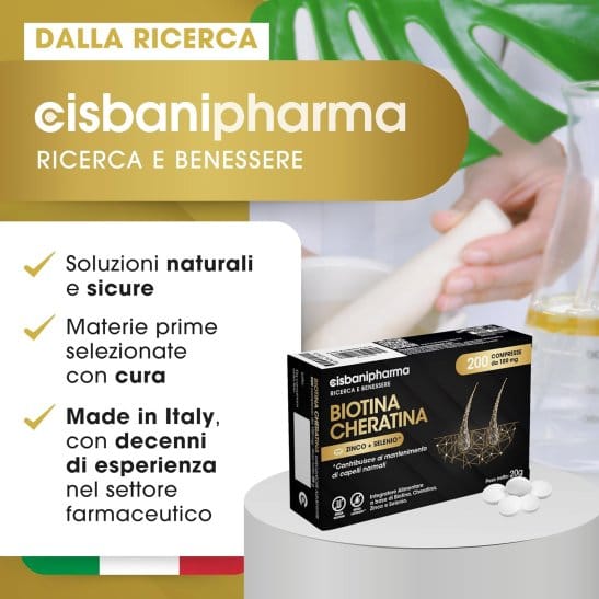BIOTINA CHERATINA 200 COMPRESSE CISBANI PHARMA