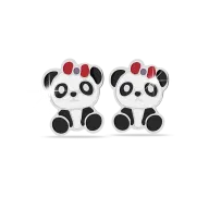 452 ORECCHINI DEFINITIVI MEDICAL JEWELS PANDA CON FIOCCO