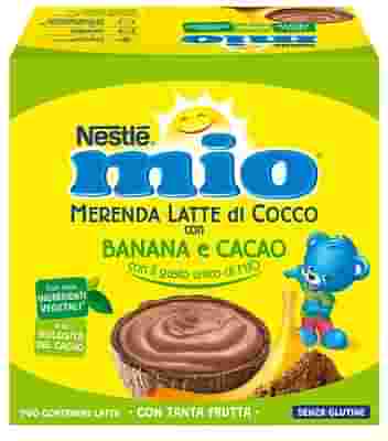 MIO MERENDA LATTE DI COCCO CON BANANA E CACAO 4 PEZZI DA 90 G