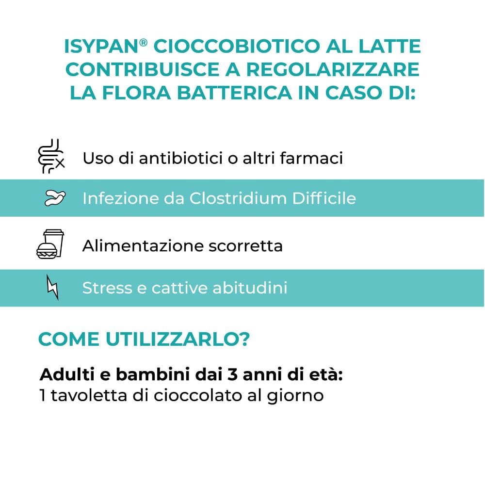ISYPAN® CIOCCOBIOTICO AL LATTE PROBIOTICI