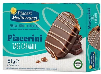 PIACERI MEDITERRANEI PIACERINI TABS CARAMEL 81 G PIACERI MEDITERRANEI PIACERINI TABS CARAMEL 81 G