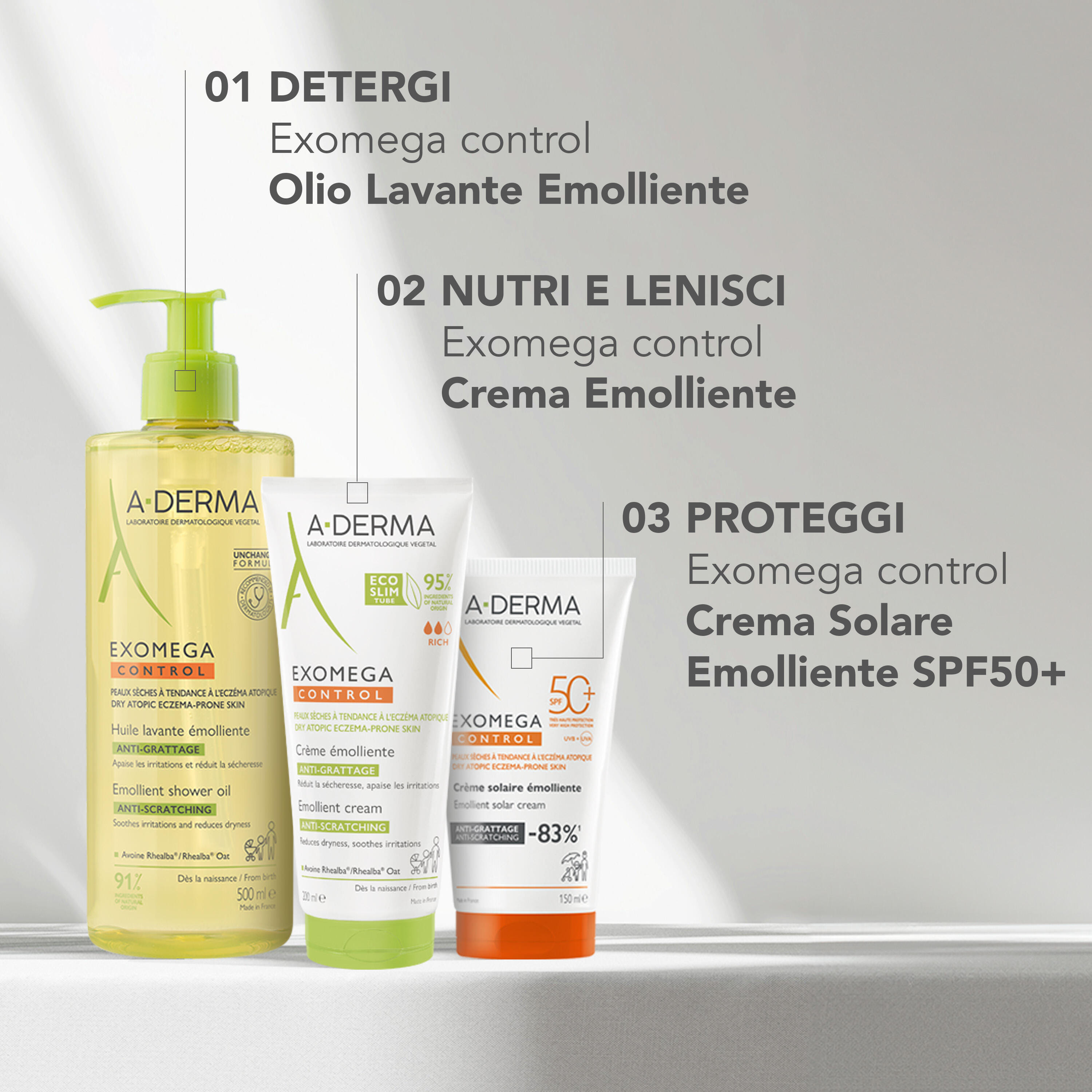 EXOMEGA CONTROL CREMA SPF50+ 150 ML
