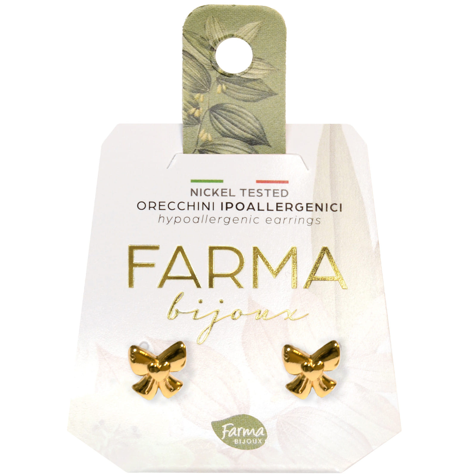 FARMA BIJOUX ORECCHINI FIOCCHI GOLD