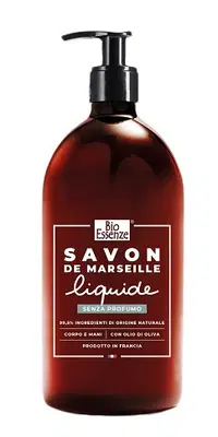 BIO ESSENZE SAVON DE MARSEILLE LIQUIDE SENZA PROFUMO 1 LITRO BIO ESSENZE SAVON DE MARSEILLE LIQUIDE SENZA PROFUMO 1 LITRO