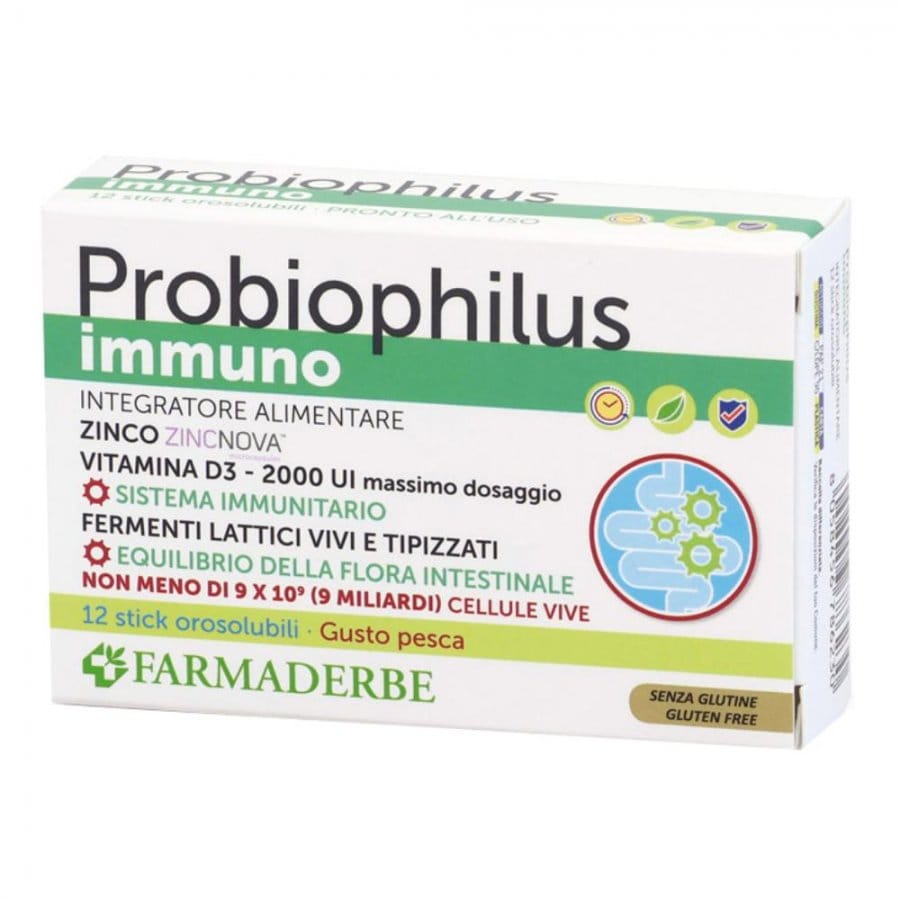 Probiophilus Immuno 12 Stick Pack Orosolubili 12 G Gusto Pesca