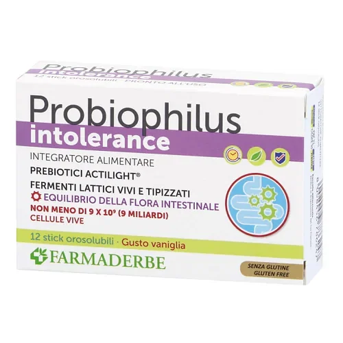 Farmaderbe  Probiophilus Intollerance 12 Stick Pack