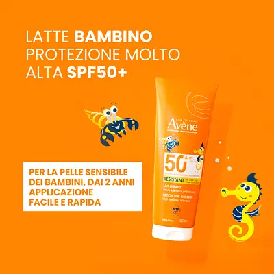EAU THERMALE AVENE SOLARE LATTE BAMBINO SPF 50+ 250 ML NUOVO PACK EAU THERMALE AVENE SOLARE LATTE BAMBINO SPF 50+ 250 ML NUOVO PACK
