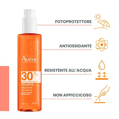 EAU THERMALE AVENE SOLARE OLIO SPF 30 200ML NUOVO PACK EAU THERMALE AVENE SOLARE OLIO SPF 30 200ML NUOVO PACK