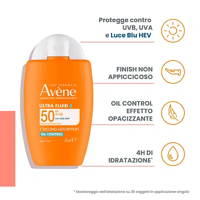 EAU THERMALE AVENE SOLARE ULTRA FLUID OIL CONTR SPF 50 50ML EAU THERMALE AVENE SOLARE ULTRA FLUID OIL CONTR SPF 50 50ML