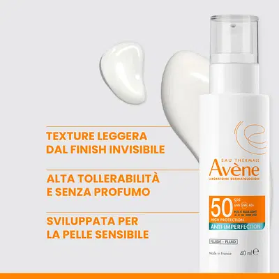 EAU THERMALE AVENE SOLARE FLUIDO ANTI-IMPERFEZIONI SPF50 40 ML EAU THERMALE AVENE SOLARE FLUIDO ANTI-IMPERFEZIONI SPF50 40 ML