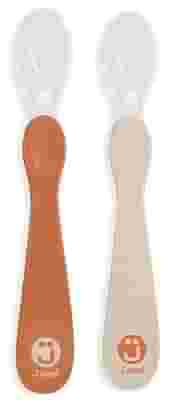J BIMBI MY FIRST SPOON 2 CUCCHIAINI SVEZZAMENTO TOFFEE-BEIGE