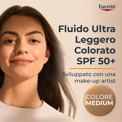 EUCERIN SUN FLUIDO ULTRA LEGGERO TINTED SPF50+ 50 ML EUCERIN SUN FLUIDO ULTRA LEGGERO TINTED SPF50+ 50 ML