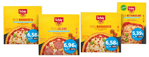 Schar Pizza Margherita Frozen 700 G Promo