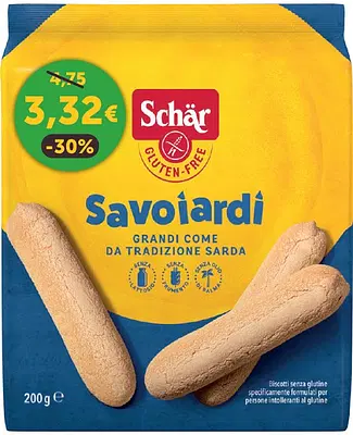 SCHAR SAVOIARDI SENZA LATTOSIO 200 G PROMO SCHAR SAVOIARDI SENZA LATTOSIO 200 G PROMO