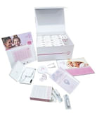 LOVLYLOBY STARTER KIT FORATURA LOBO CON ORECCHINO MARGHERITA SMALTATA BIANCA E ZIRCONE ROSA