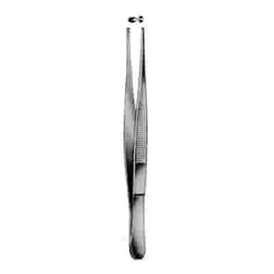 PINZA CHIRURGICA RETTA 1X2 DENTI IN ACCIAIO 14 CM