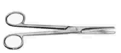 FORBICE RETTA PUNTE SMUSSE IN ACCIAIO PER CHIRURGIA 11,5CM MONOUSO