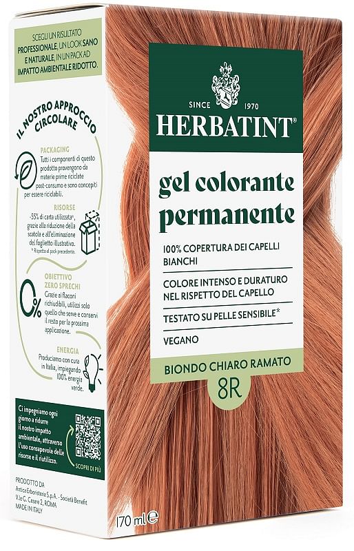 Herbatint 8 R Biondo Chiaro Ramato 170 Ml