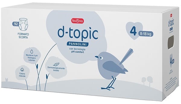 D-TOPIC PANNOLINI TAGLIA 4 FORMATO SCORTA 92 PEZZI