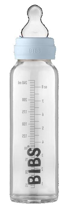 Bibs Biberon Plastic Silicone 270 Ml Baby Blu Flusso Medio