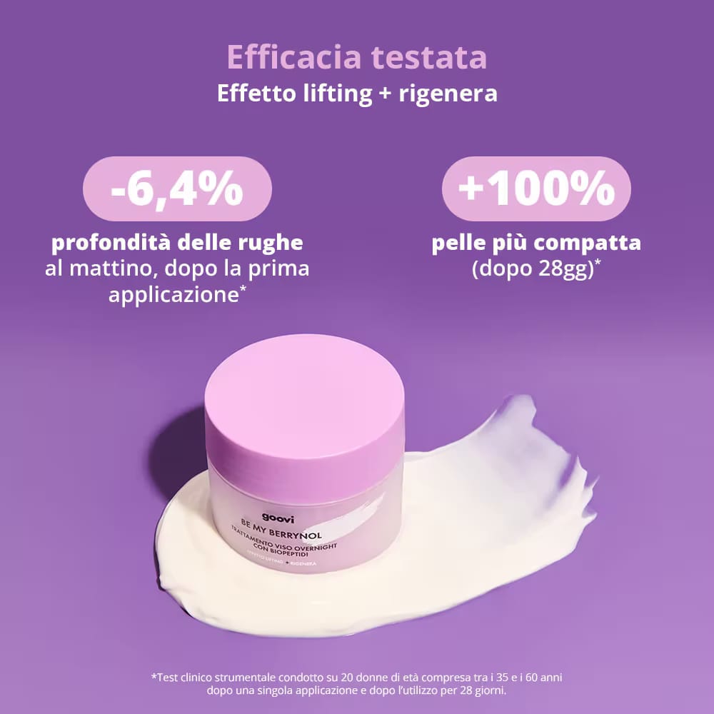 GOOVI TRATTAMENTO OVERNIGHT CON BIOPEPTIDI BE MY BERRYNOL 50 ML