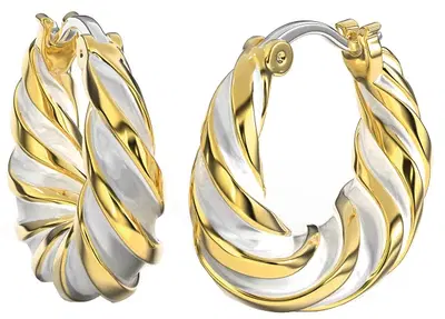 BJT364 ORECCHINO ALARA WHITE GOLD PLATED BJT364 ORECCHINO ALARA WHITE GOLD PLATED