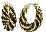 BJT365 ORECCHINO ALARA BLACK GOLD PLATED