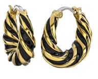BJT365 ORECCHINO ALARA BLACK GOLD PLATED