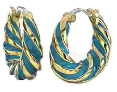 BJT366 ORECCHINO ALARA TURQUOISE GOLD PLATED